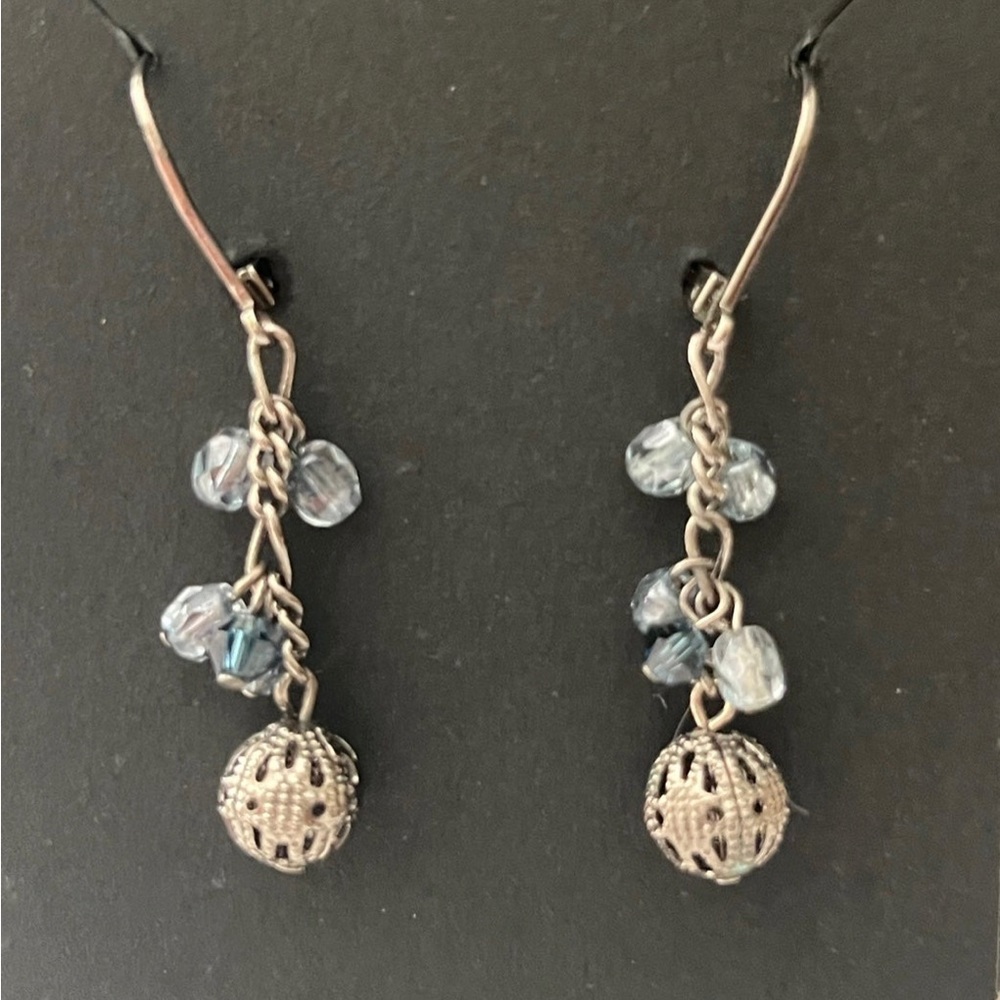 Silver Earrings with beads